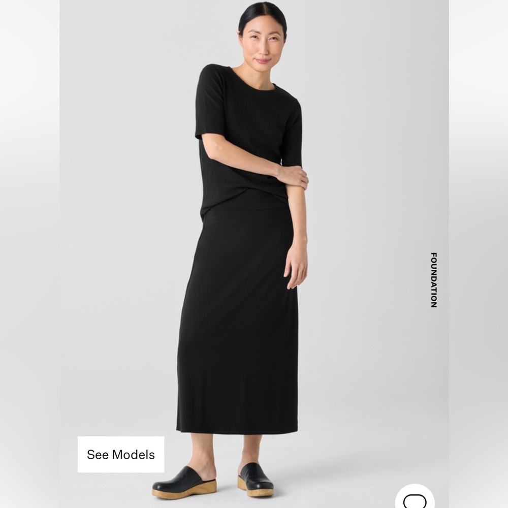 Eileen Fisher A-Line Black Women's Maxi Skirt. Large. New with tags